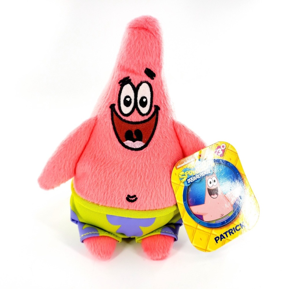 Nickelodeon SpongeBob Squarepants Patrick 7" Plush Toy 2014 Viacom Just Play New